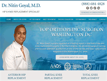 Tablet Screenshot of orthopedicsurgeondc.com